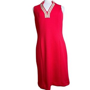 Pappagallo Tunic Dress Sleeveless Farrah Coral Women’s Sz 6